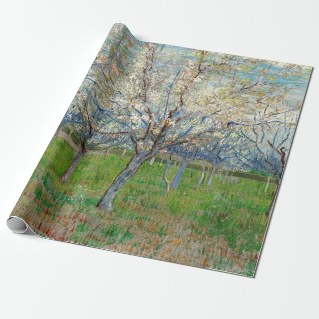 Papier Cadeau Vincent van Gogh - Orchard rose (Déroulé)