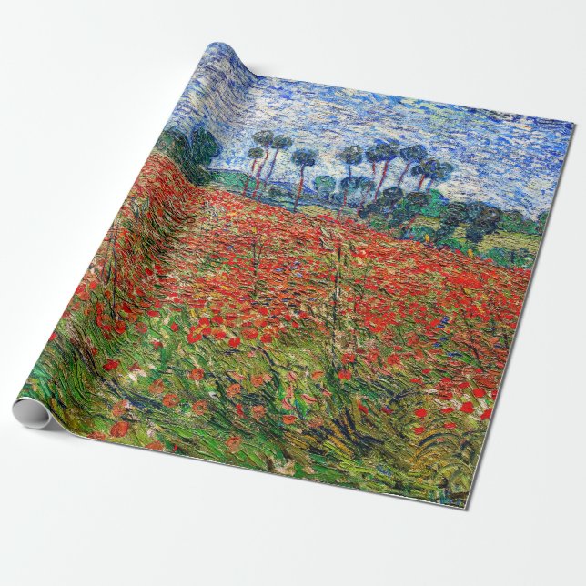 Papier Cadeau Vincent van Gogh - Poppy Field (Déroulé)