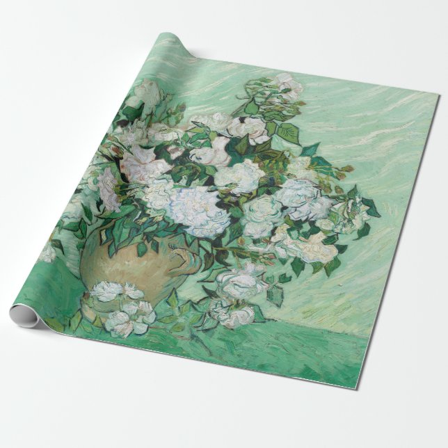 Papier Cadeau Vincent van Gogh - Rose (Déroulé)