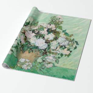 Papier Cadeau Vincent van Gogh Vase avec roses roses roses