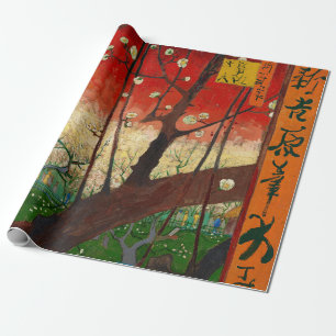 Papier Cadeau Vincent van Gogh - Verger de pruniers en fleurs