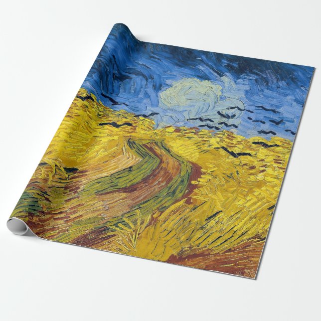 Papier Cadeau Vincent van Gogh - Wheatfield with Crows (Déroulé)