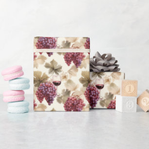 Papier Cadeau Vins de raisin et de vin rouge 2 -