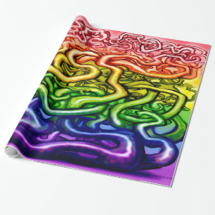 Papier Cadeau Vins LGBQT Arc-en-ciel