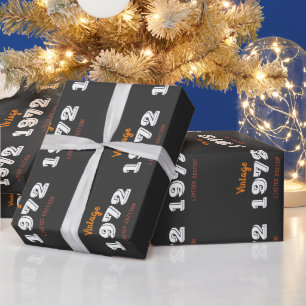 Papier Cadeau Vintage 1972 Limited Edition - 54e anniversaire