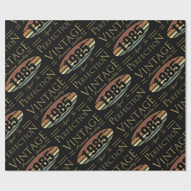 Papier Cadeau Vintage 1985 40e anniversaire (Plat)