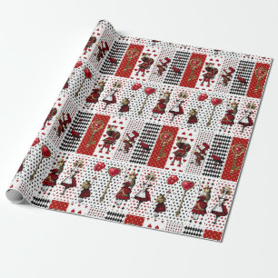 Papier Cadeau Vintage Alice au pays des merveilles Collage Cadea