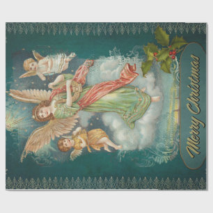 Papier Cadeau Vintage Angels Noël