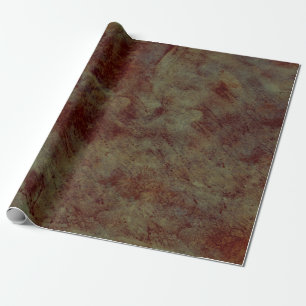 Papier Cadeau Vintage Antique Texté Dark Brown Découpage Turquoi