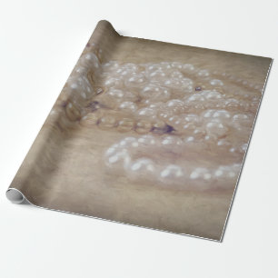 Papier Cadeau Vintage Antique White Pearls Sepia Découpage Brown