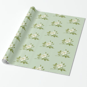 Papier Cadeau Vintage blanc Magnolia