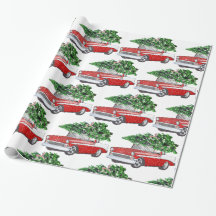 Vintage Chevy avec sapin de Noël
