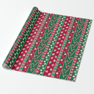 Papier Cadeau Vintage Christmas Candies