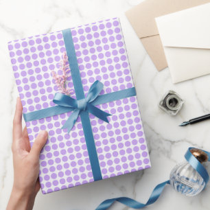 Papier Cadeau Vintage Cute Lavender Purple Pois Motif