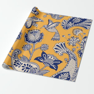 Papier Cadeau Vintage decorative seamless pattern with birds, pa