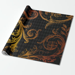 Papier Cadeau Vintage Grunge Damask