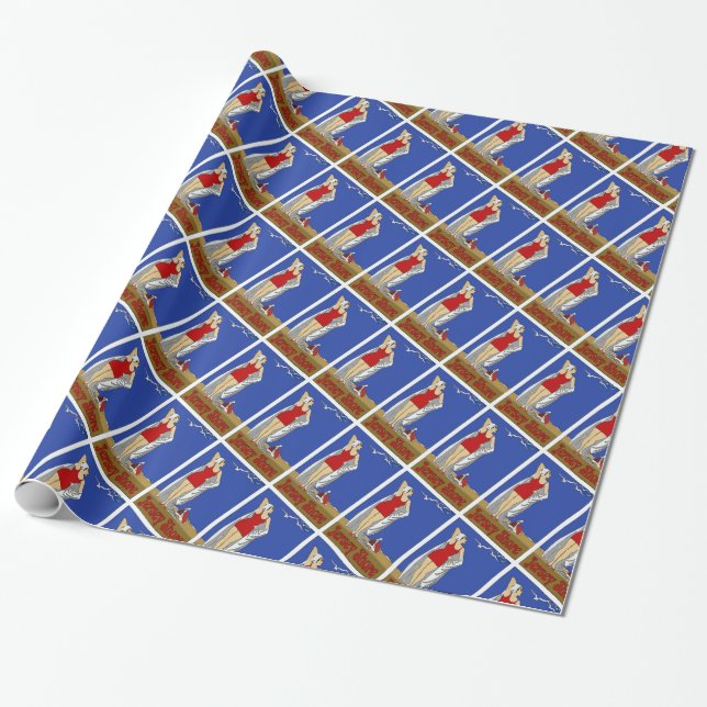 Papier cadeau Vintage Jersey Shore (Déroulé)