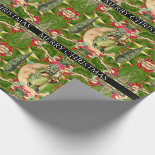 Papier Cadeau Vintage Lunar Père Noël 30" x 6"