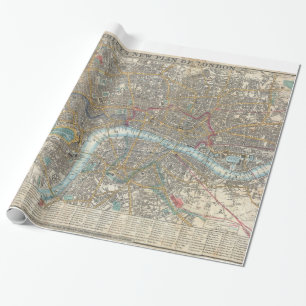 Papier Cadeau Vintage Map of London