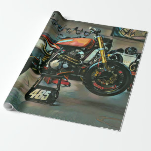 Papier Cadeau vintage motorcycle artwork
