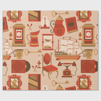 Papier Cadeau vintage nautique rétro marine antique navire