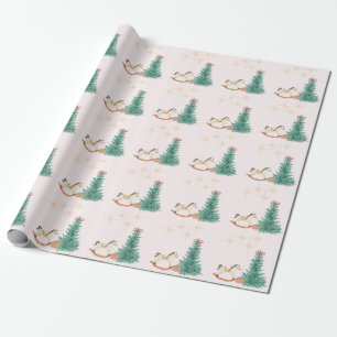 Papier Cadeau Vintage Noël Baby shower Invitation