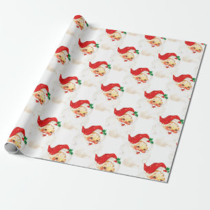 Papier Cadeau Vintage Noël Père Noël