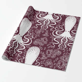 Papier Cadeau vintage Octopus pattern.