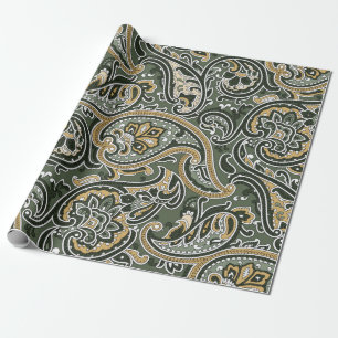 Papier Cadeau vintage Paisley oriental Motif sans Seamless p