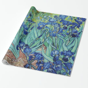 Papier Cadeau Vintage peinture florale, Iris, Vincent van Gogh