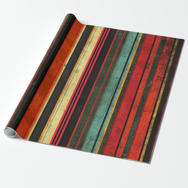 Papier Cadeau Vintage rétro trié (Déroulé)