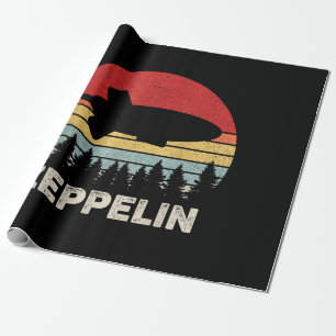 Papier Cadeau Vintage Retro Zeppelin Chemise Dirigible