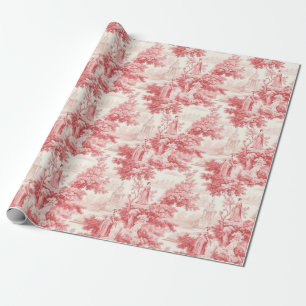 Papier Cadeau Vintage rouge toile de joie