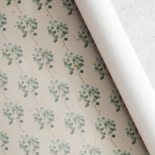 Papier Cadeau Vintage Rustique Christmas Laurel