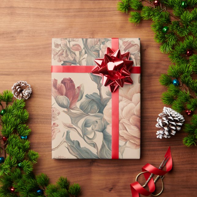 Papier Cadeau Vintage tropical (Cadeau de vacances)