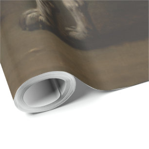 Papier Cadeau Vintage un terrier gris John Wootton