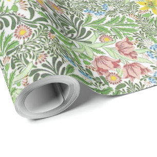 Papier Cadeau Vintage William Morris Fleurs Bower Verdure