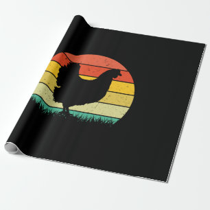 Papier Cadeau Vintaison rétro au poulet