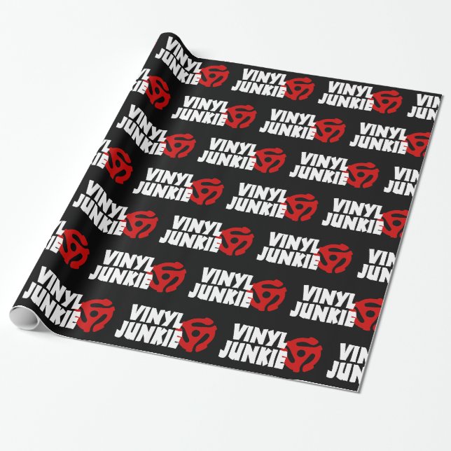 Papier Cadeau Vinyl Junkie (Déroulé)