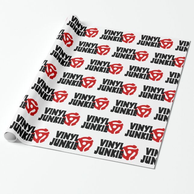 Papier Cadeau Vinyl Junkie (Déroulé)