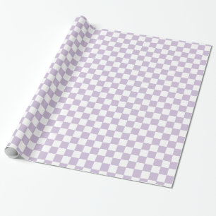 Papier Cadeau Violet à carreaux Rétro