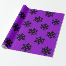 Violet avec des flocons de neige noirs