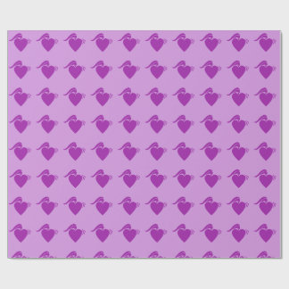 Papier Cadeau violet cœur punk