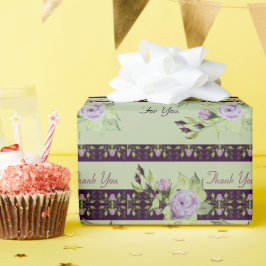 Papier Cadeau Violet foncé avec papier d'enveloppement mauve