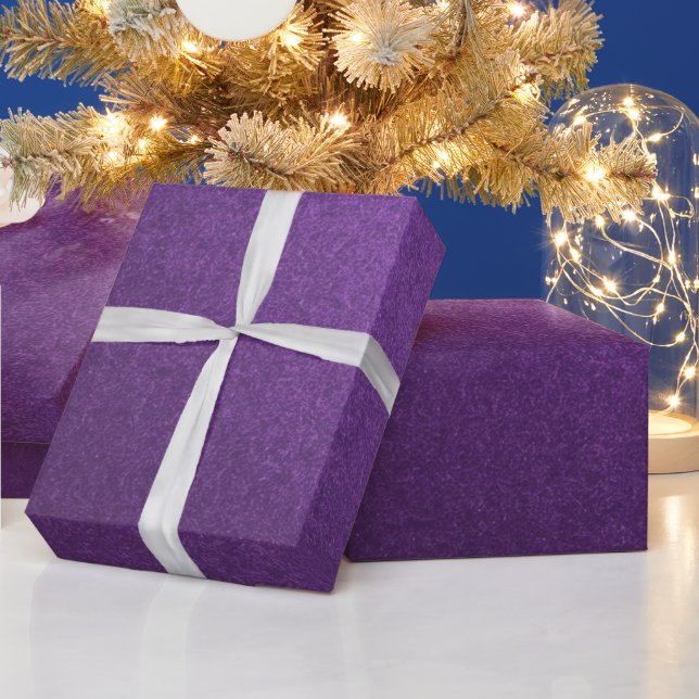 Papier Cadeau Violet Inspiré de Métallique Simple Élégant (Vacances)
