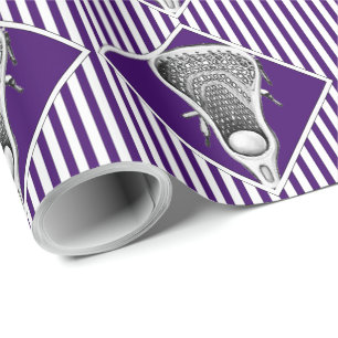 Papier cadeau violet pour sports de crosse