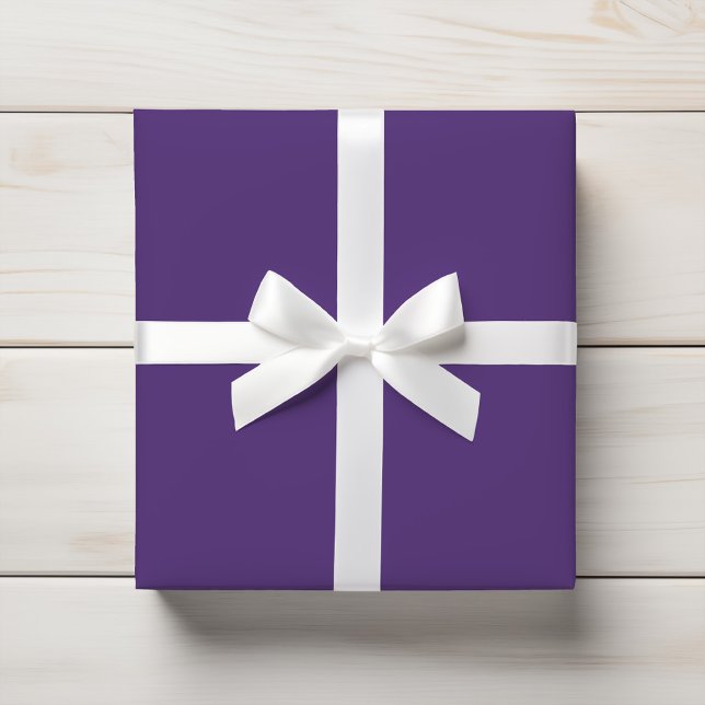 Papier Cadeau Violet riche Améthyste violet violet couleur solid (Créateur téléchargé)
