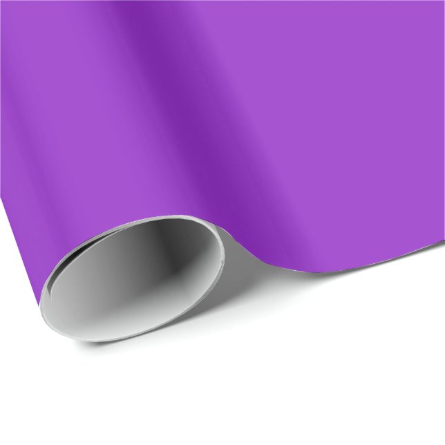Papier Cadeau Violet solide (Coin rond)