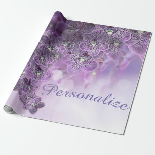 Papier Cadeau Violet Violet Fleur floraison Orchidées Enveloppem