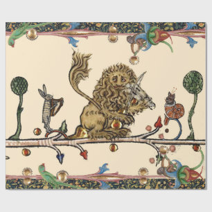 Papier Cadeau Violoniste Lion, Hare